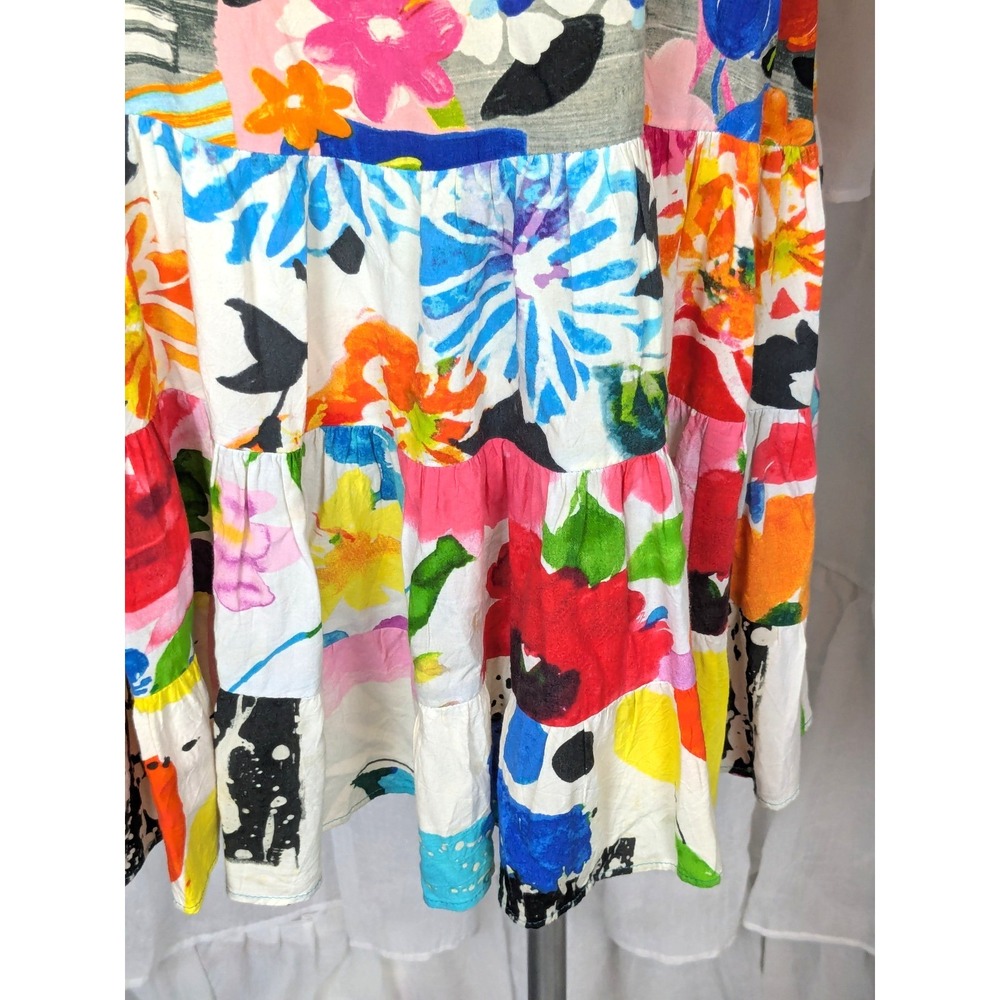 Jams World Hawaii Tropical Floral Oversized Swing Shift Mini Hattie Dress S - Picture 4 of 12